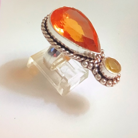 Citrine 925 Sterling Silver Ring - Picture 3 of 4